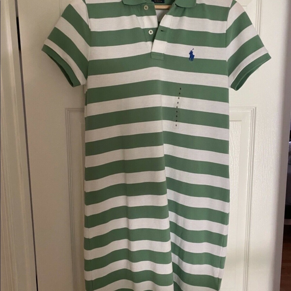 Ralph Lauren Polo Shirtdress Rugbystripe Mesh Mini